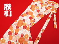 義若オリジナル激安セール柄股引き 菊尽くし(オレンジ)